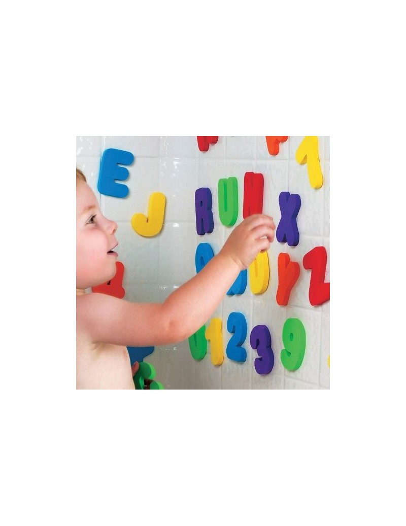 Juguete baño Letras y números
