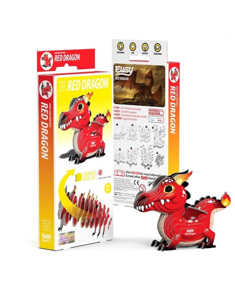 Puzle 3D Eugy Dragón Rojo