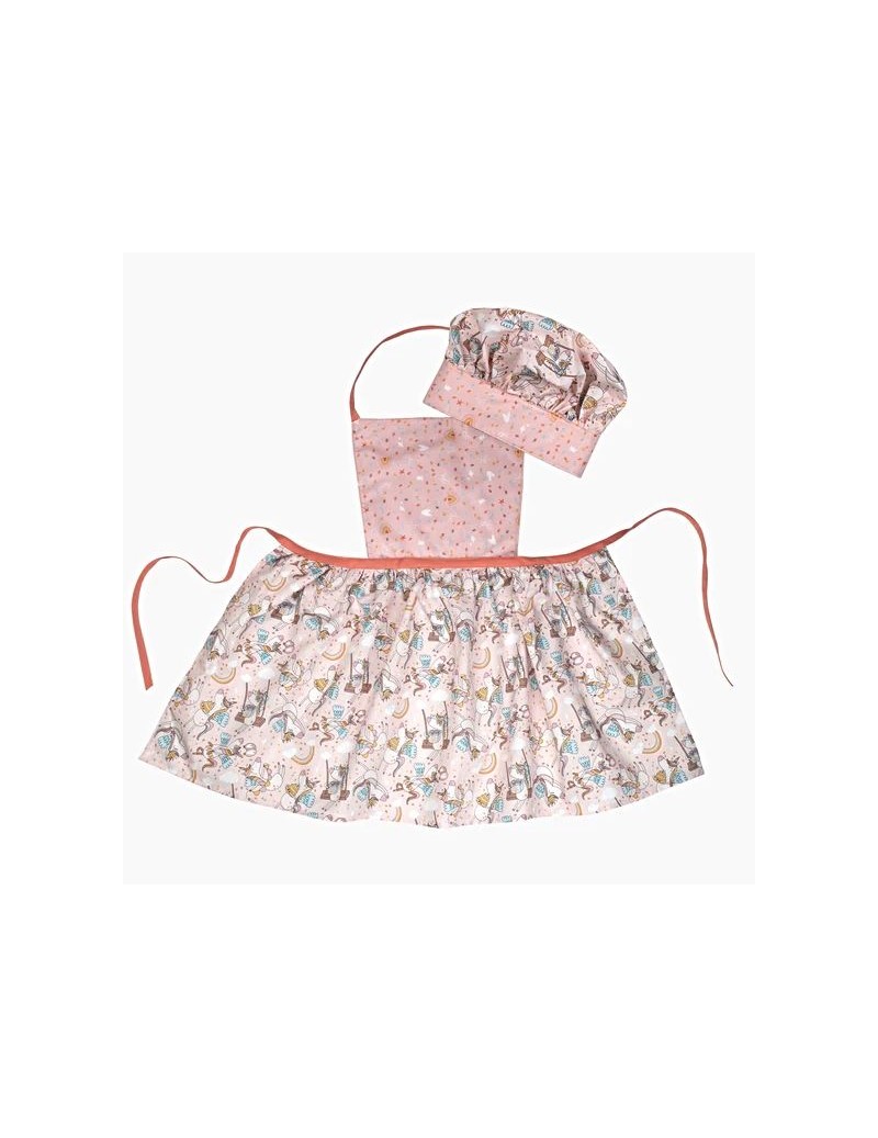 Delantal y gorro unicornio